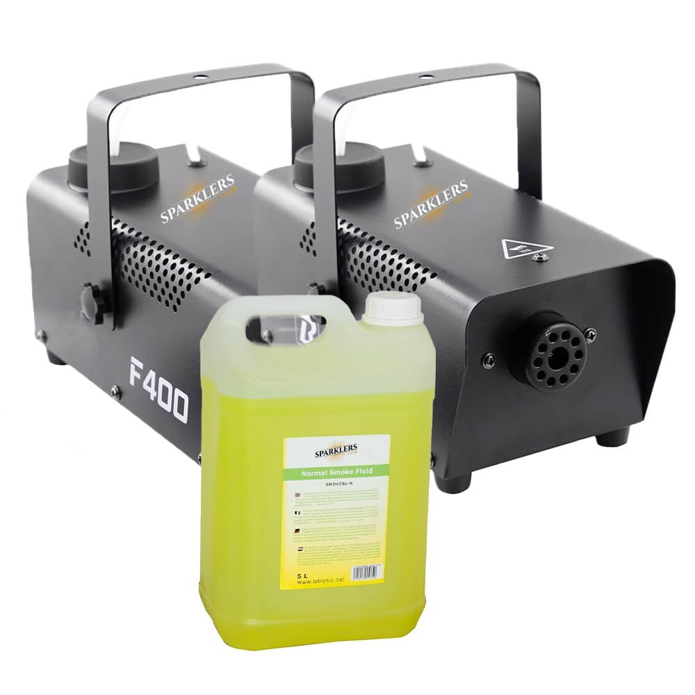 SPARKLERS CLUB 2 Machine Smoke + Liquid Smoke 5L - 400W Power, High Smoke Output, Quick Heat Time, 0.3-Liter Tank, Portable, Ideal for DJs