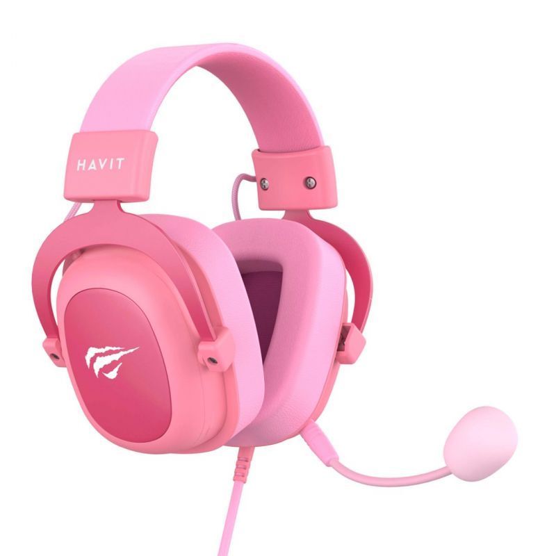 Casque de jeu Havit H2002D - Rose - Stéréo - Filaire - Micro intégré