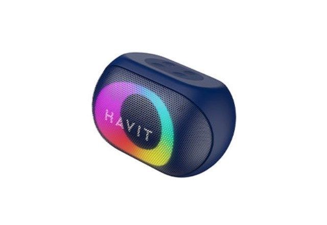 Havit SK885BT Bluetooth Portable Speaker, Hands-Free Calls, TWS, TF, FM, AUX, USB, 1800mAh - Blue