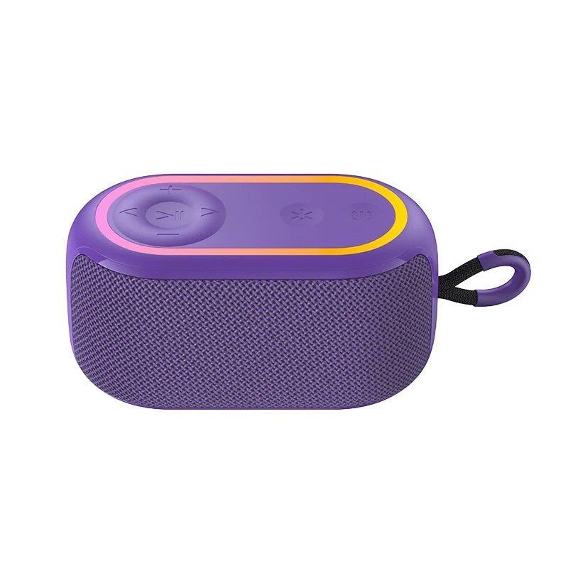 Havit SK809BT Portable Bluetooth Speaker, RGB Lights, IPX5, TWS, TF, USB, FM, AUX - Purple
