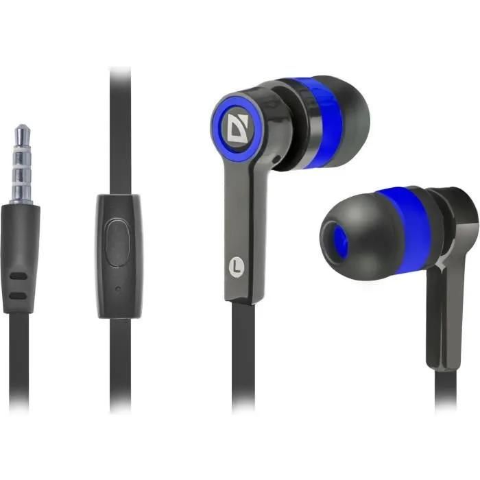 Defender Pulse 420 In-Ear Headphones - Black + Blue