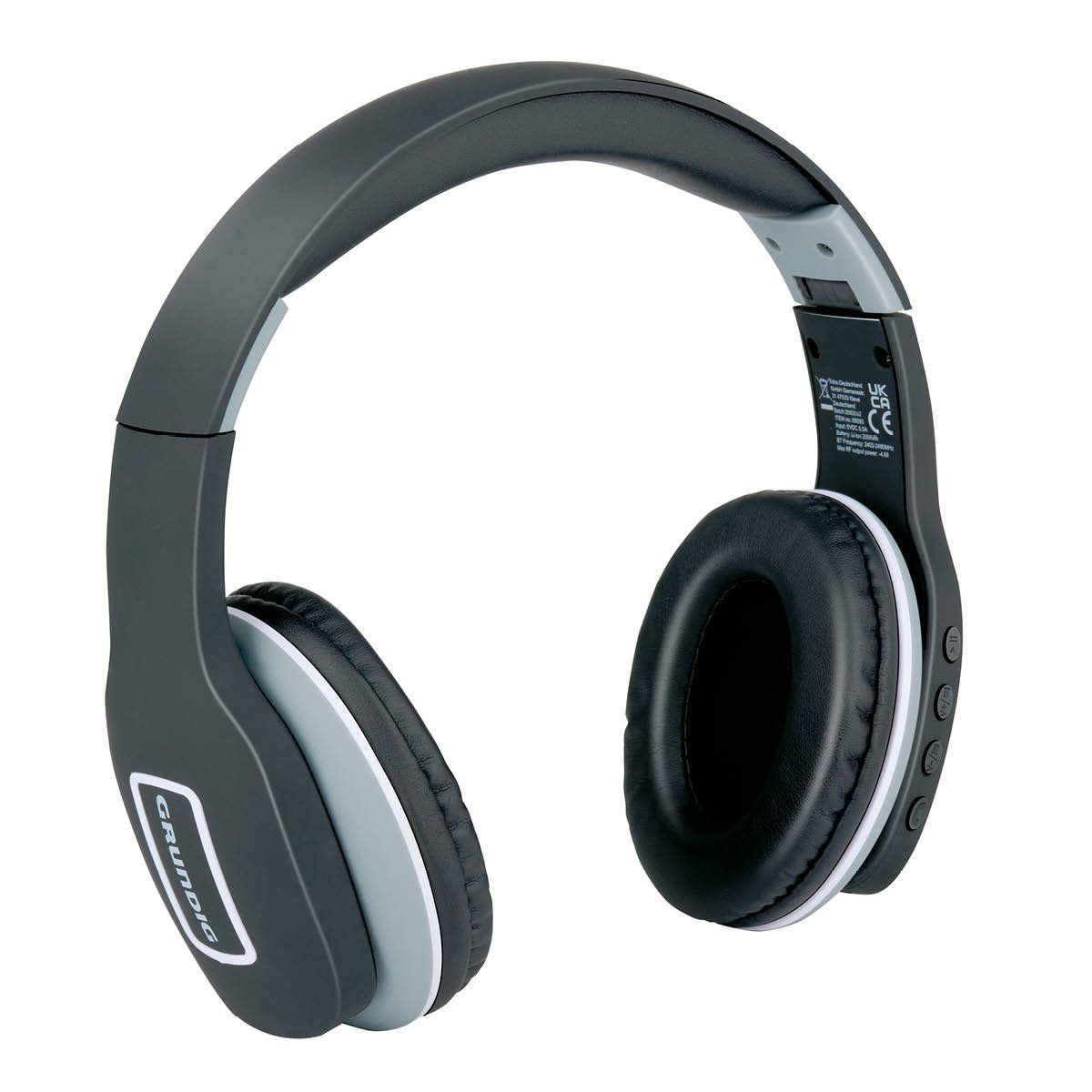 Grundig Bluetooth Wireless Headphones - Noise Cancelling Earbuds with 5-Hour Battery Life - Wireless Headset with Microphone - Includes 3.5mm Audio Cable and USB-C Charging Cable