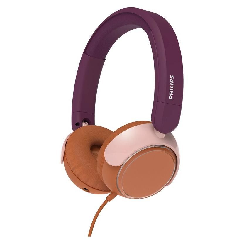 Philips TAK2000MP - 2000 Series Headphones with Microphone - Over Ear - Wired - 3.5mm Jack - Violet Magenta
