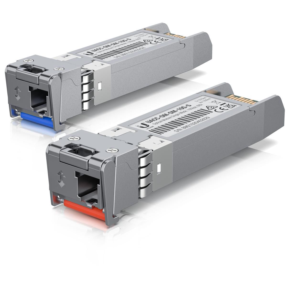 Ubiquiti 10G SFP Optical Transceiver Module (Fiber, 10000 Mbps, LC Connector, Stainless Steel, 20-Pack)