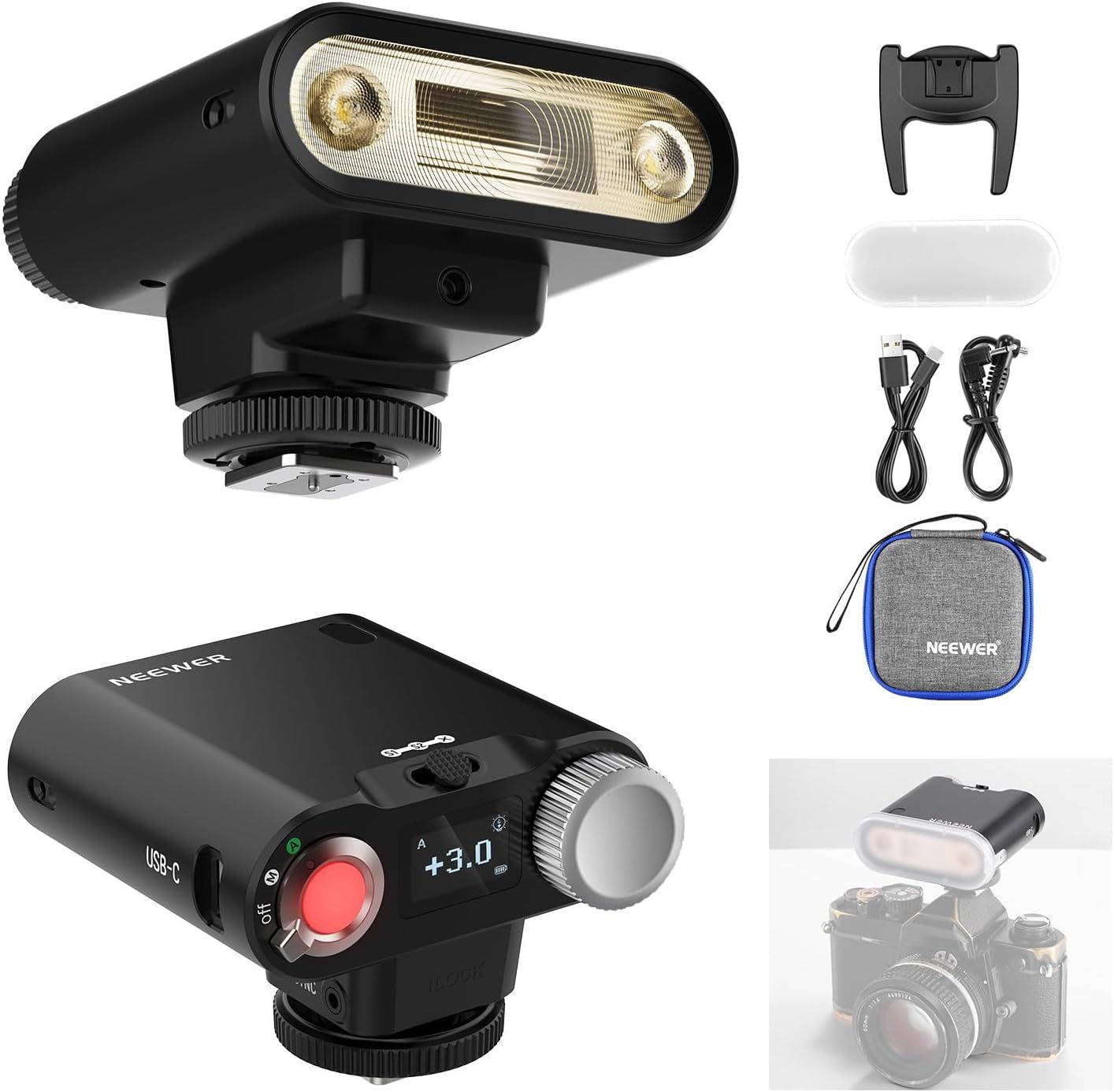 Neewer Z160 Flash, 22 WS GN14 6000K CCT Speedlite