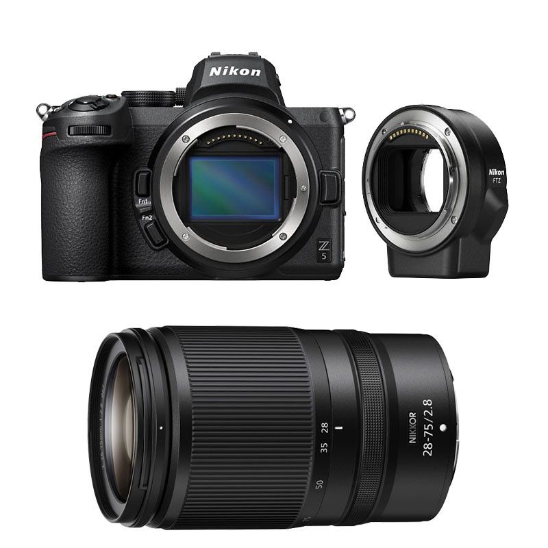 Nikon Z5 + Lente Z 28-75mm f/2.8 + Garantía de 3 años + Adaptador FTZ II