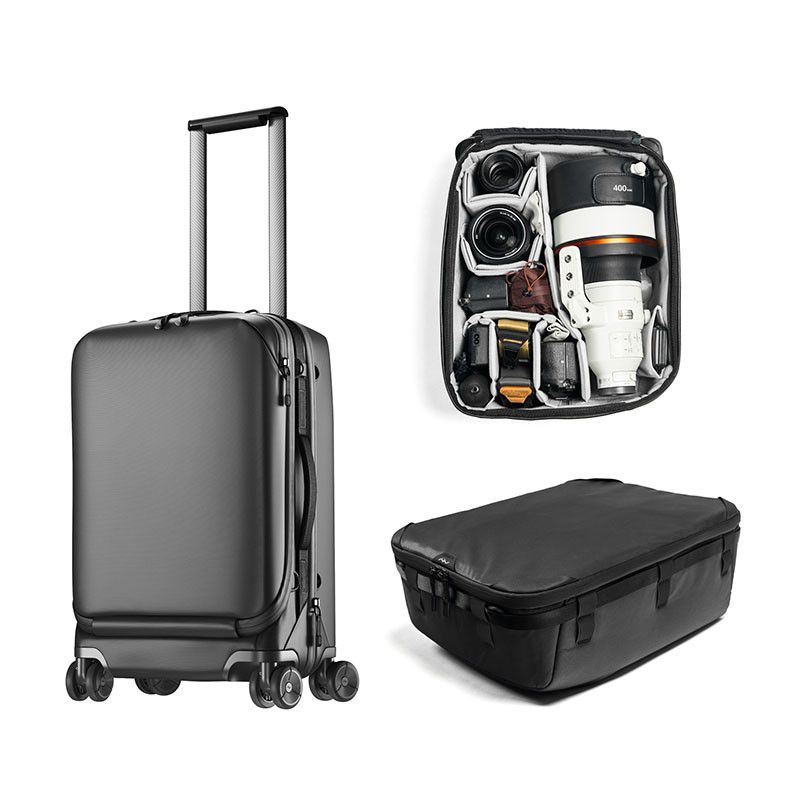 Peak Design Pro Creator Bundle Roller Bag, Black + Camera Cube XL