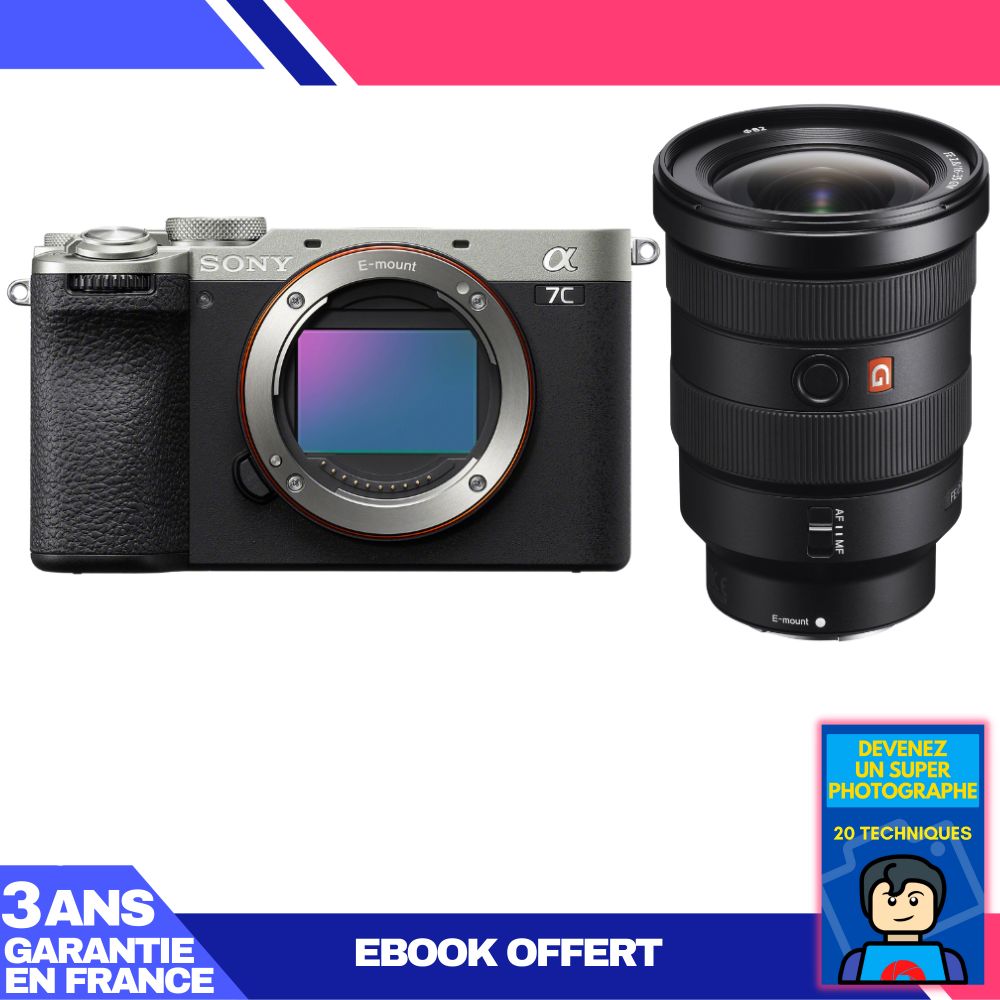 Sony A7C II Silver Camera Kit with FE 16-35mm f/2.8 GM Lens and Ebook