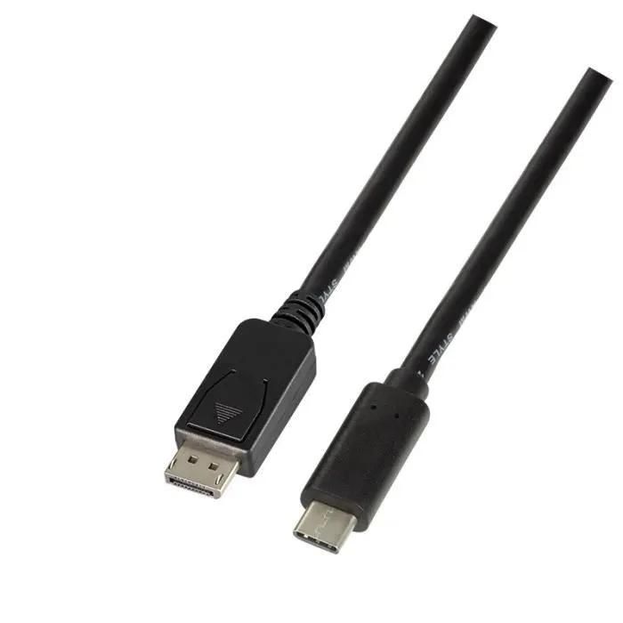 Cable de conexión Logilink USB-C a DisplayPort, 3 m, negro