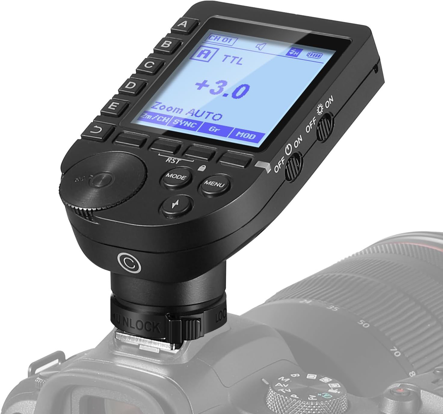 Disparador de flash inalámbrico Neewer QPRO-C, 1/8000s HSS, 5 grupos 9 funciones personalizables, compatible con Canon Q4, Q3, Z1, Z760, NW420, NW665, S101-300W/400W Pro