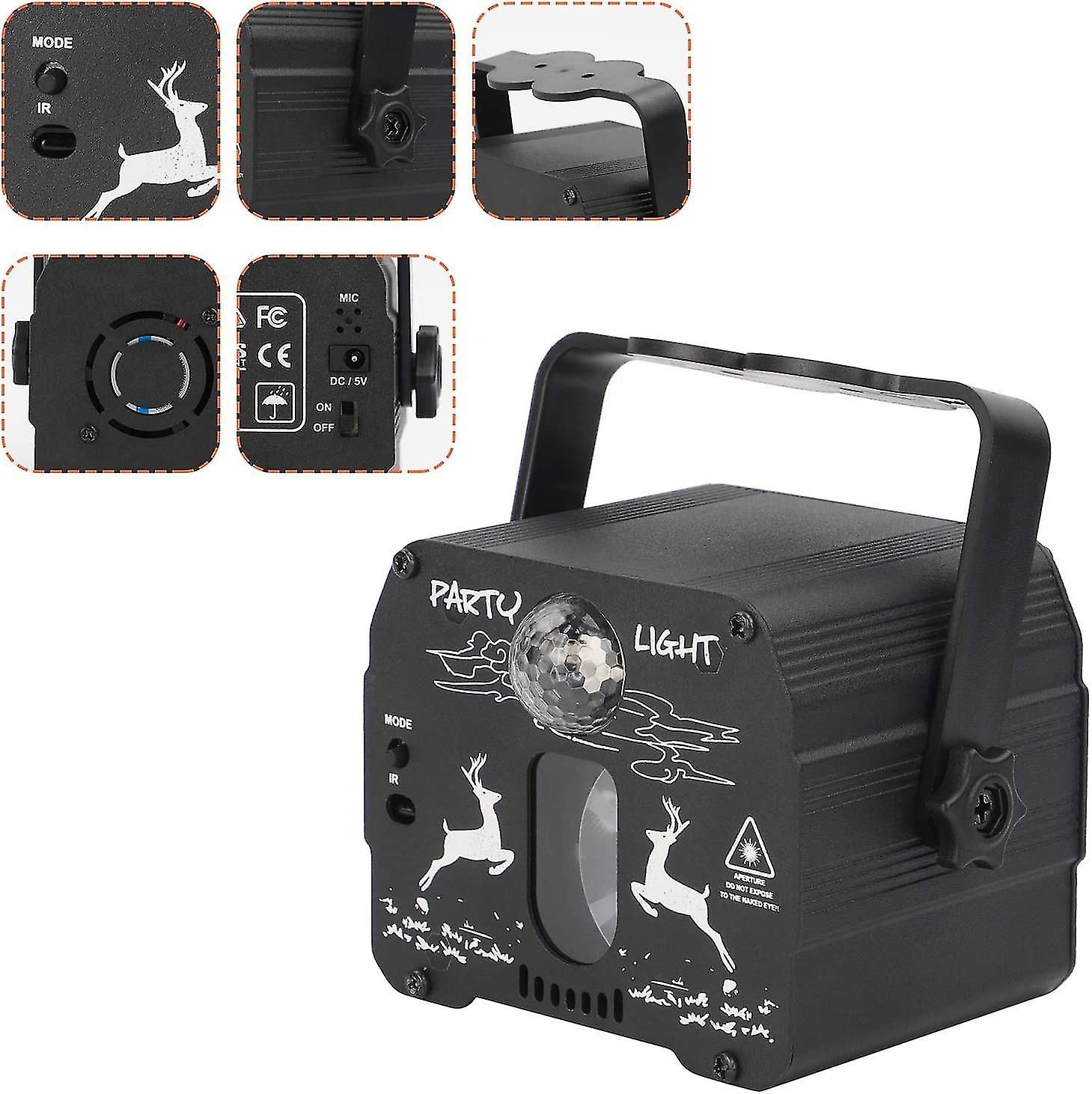 Ynong Laser LED Sound-Activated Projector with RGB Stroboscope Remote Control