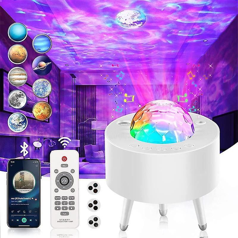 Proyector de cielo Bluetooth Ynong, luz nocturna para niños, altavoz Bluetooth y lámpara de cambio de color sincronizado para dormitorio, bodas, Navidad, cumpleaños