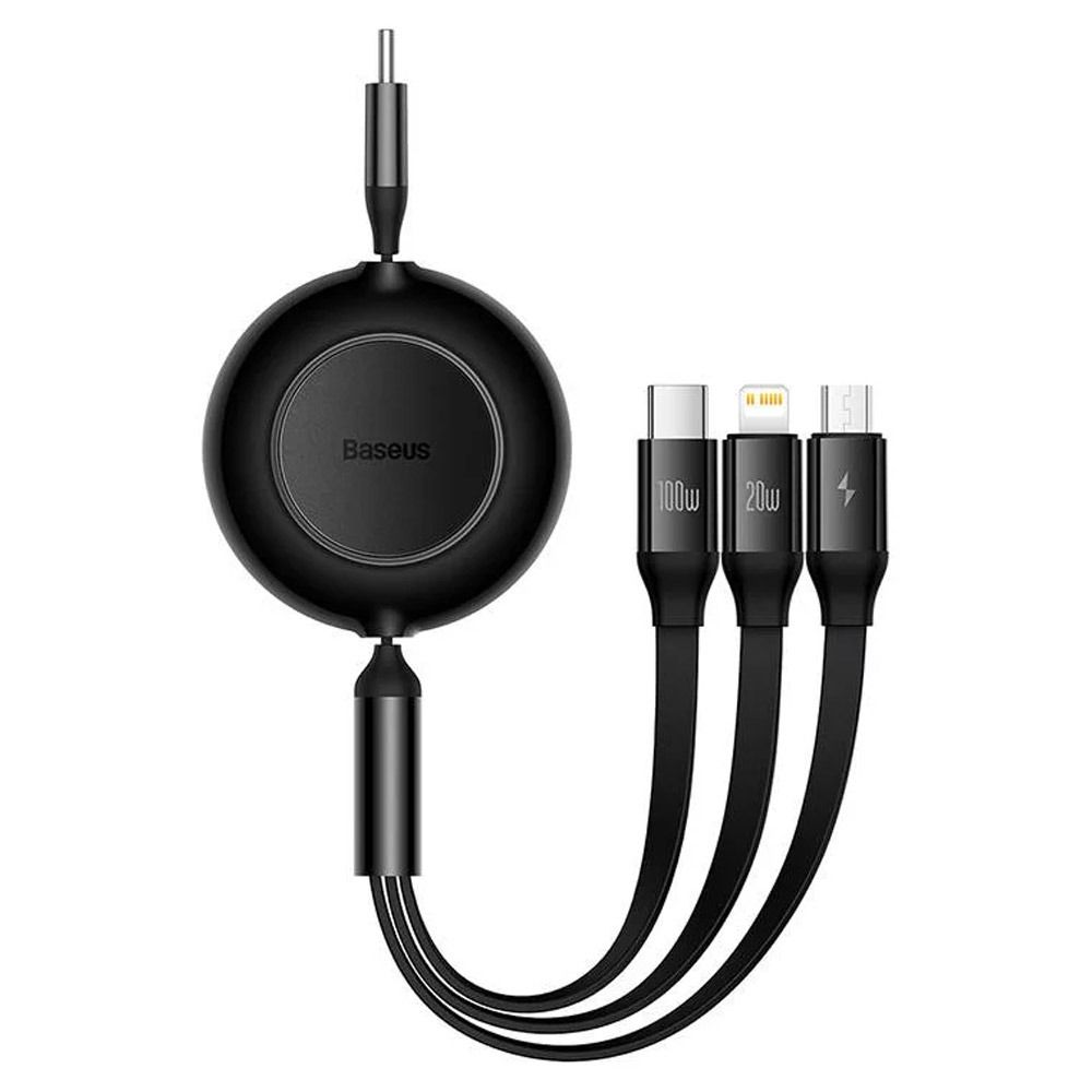 Cable Baseus Bright Mirror 4 USB-C 3 en 1, Negro