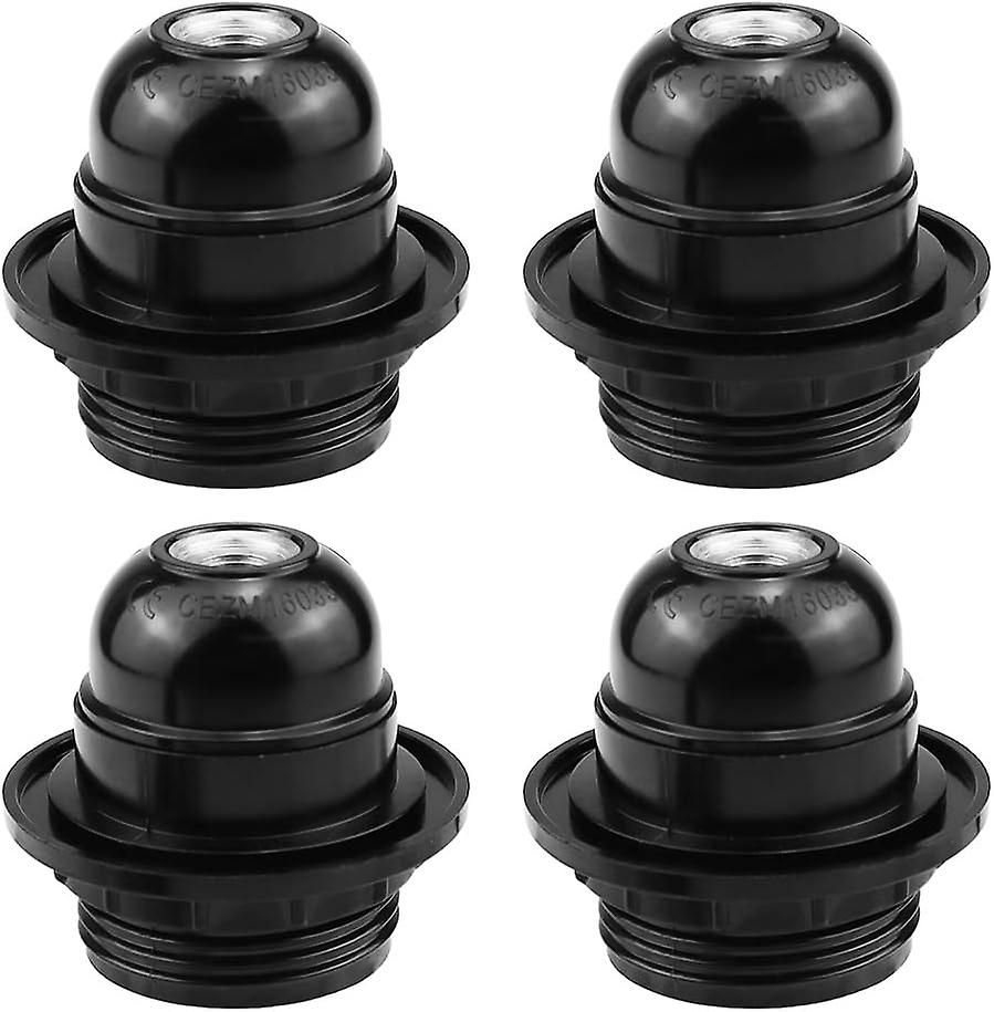 Conjunto de adaptadores de enchufe E27 Ynong (paquete de 4) - Rosca Edison negra