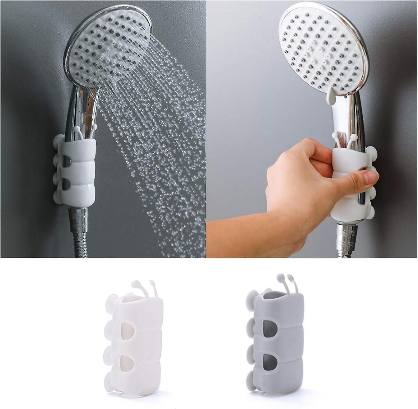 Ynong Shower Hand Holder, 2-Piece Wall Mount with Suction Cup, No Drilling Required for Marble, Glass, Metal, Ceramic