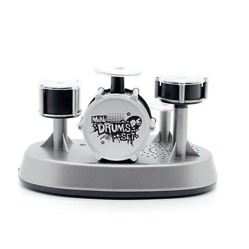 Ensemble de tambours à batterie Ynong miniature, tambourins aux doigts avec base stable, structure compacte en plastique ABS, haut-parleur intégré, détails riches pour collection enfants