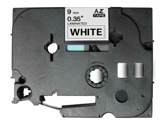Ruban laminé Brother Tze-221 - 9 mm x 8 m noir/blanc