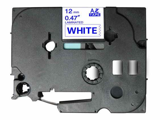 Brother Tze-233 Laminated Tape - 12mm x 8m Blue/White