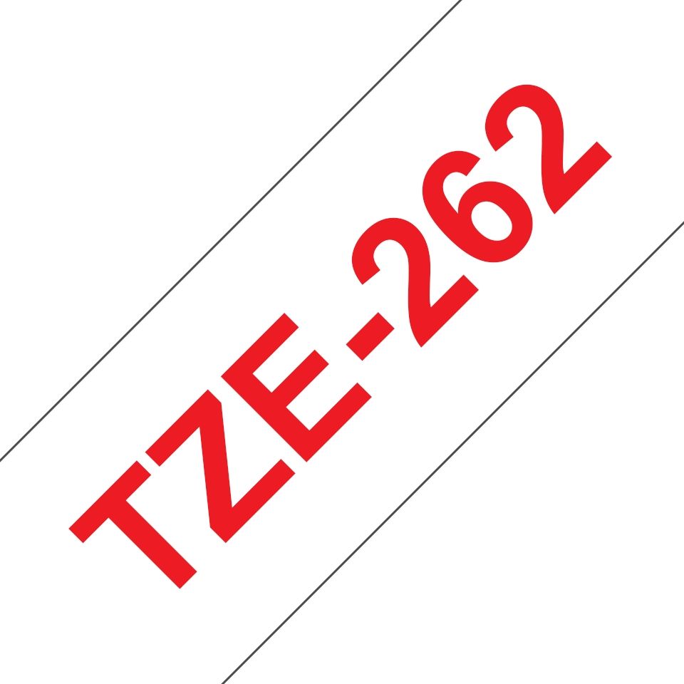 Brother Laminated Tape Tze-262 - 36mm x 8m Red/White