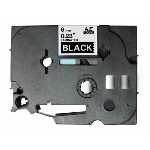 Cintas laminadas compatibles con Brother Tze-315 - 6 mm x 8 m blanco/negro