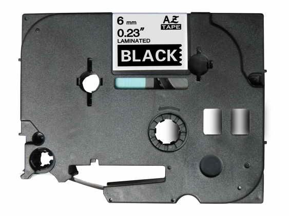 Brother Tze-315 Laminated Tape - 6mm x 8m White/Black