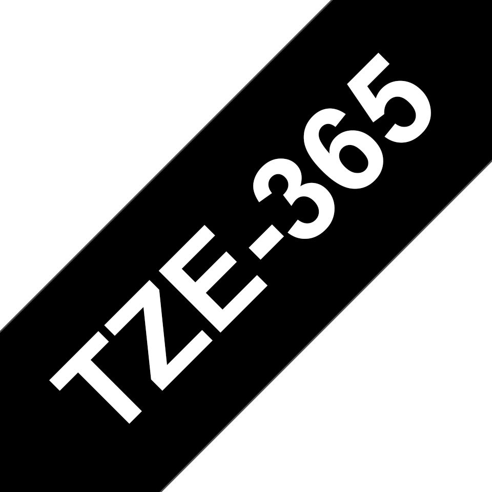 Brother Tze-365 Laminated Tape - 36mm x 8m Black/White