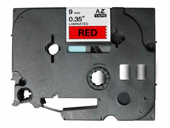 Brother Tze-421 Laminated Tape - 9mm x 8m Black/Red