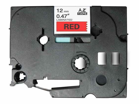 Brother Tze-431 Laminated Tape - 12mm x 8m Black/Red