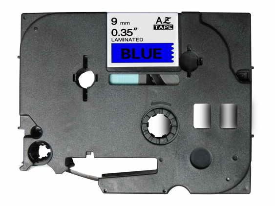 Brother Tze-521 Laminated Tape - 9mm x 8m Black/Blue
