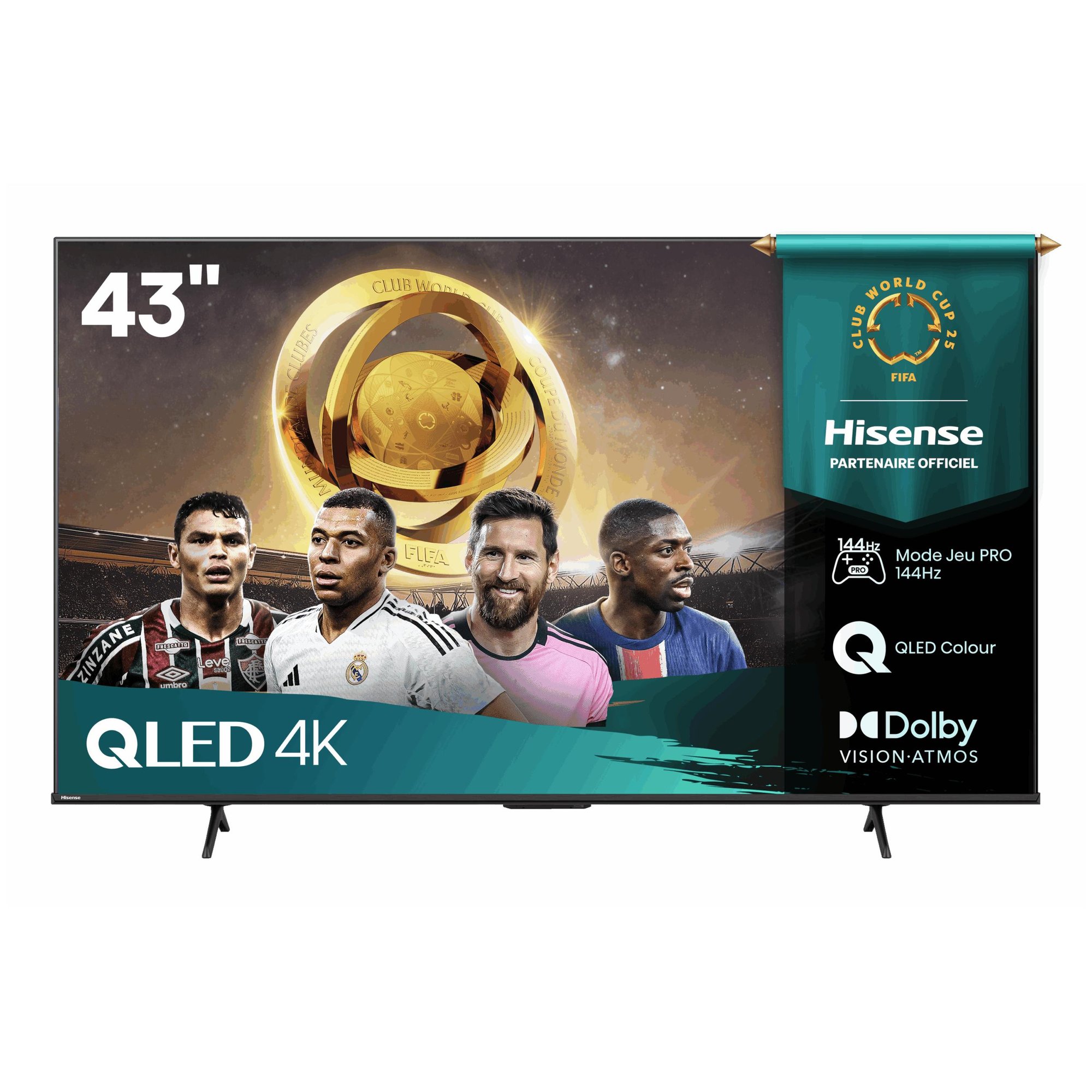 Hisense E7Q PRO 43-Inch 4K Ultra HD Smart TV, Wi-Fi, Black (300 cd/m²)