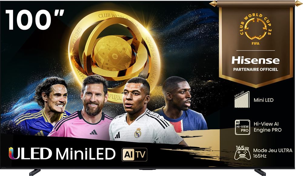 Hisense 100U7Q Mini LED QLED 4K UHD TV - 100" (253 cm) - 144Hz - VRR - 2025