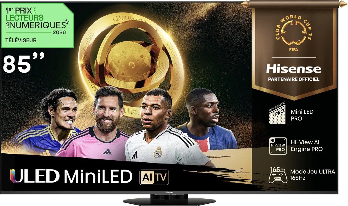 Hisense TV Mini LED QLED 4K UHD 85U8Q 215 cm (85 inches) 2025