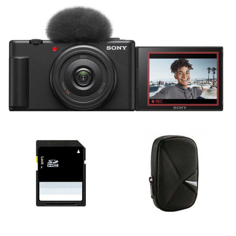 Sony ZV-1F Compact Camera with 2-Year Warranty, Bag, and 8GB SD Card