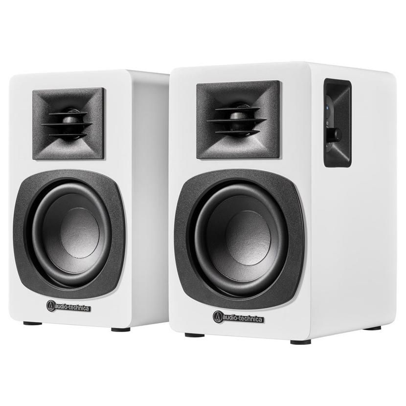 Audio-Technica AT-SP3X - Amplified Bookshelf Speaker (Pair) - White