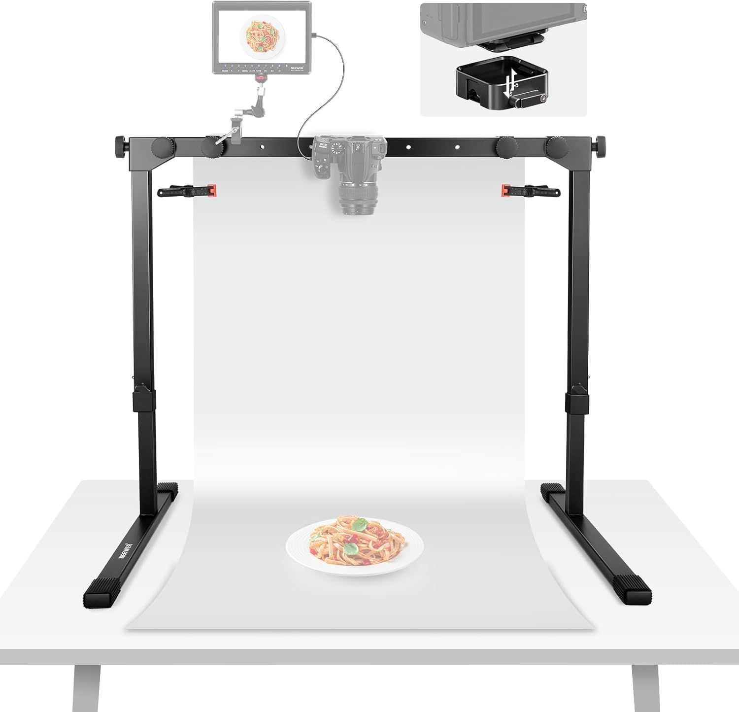 Soporte para cámara Neewer con placa de bloqueo rápido tipo Arca QR 1s