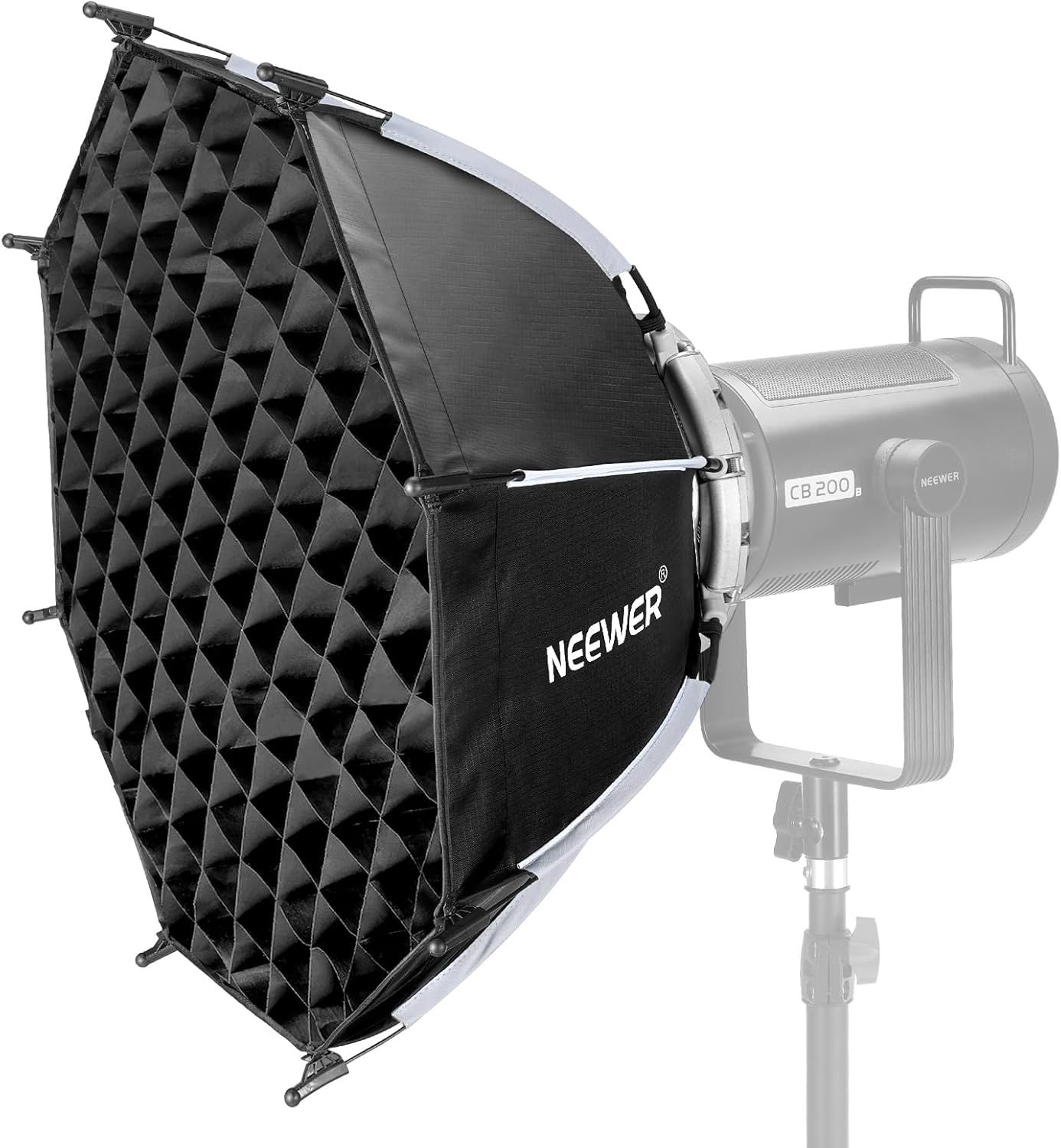 Neewer Octagonal Light Box, 55cm with Quick Release Bowens Stand, Honeycomb Grid, Light Diffusers and Bag for RGB Lights (CB60, CB60B, CB200B, MS60B, MS60C, MS150B, S101-300W/400W Pro)