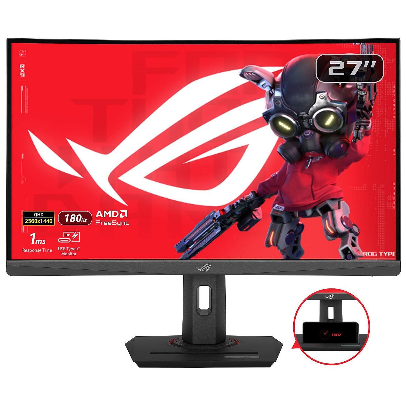 Asus ROG Strix XG27WCS Curved HDR Gaming Monitor (2560x1440, 180Hz, 1ms Response Time)