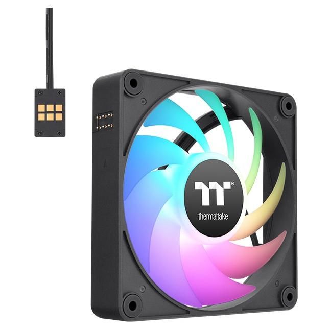 Ventilador Thermaltake CT120 EX ARGB de 12 cm (Negro, Blanco)