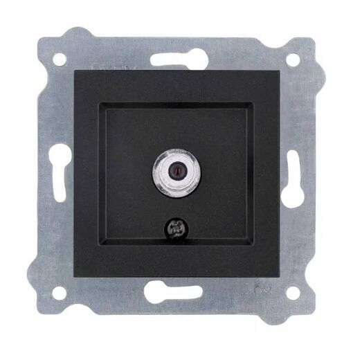 Connecteur satellite EXEN - Filtre type F - Noir métallisé