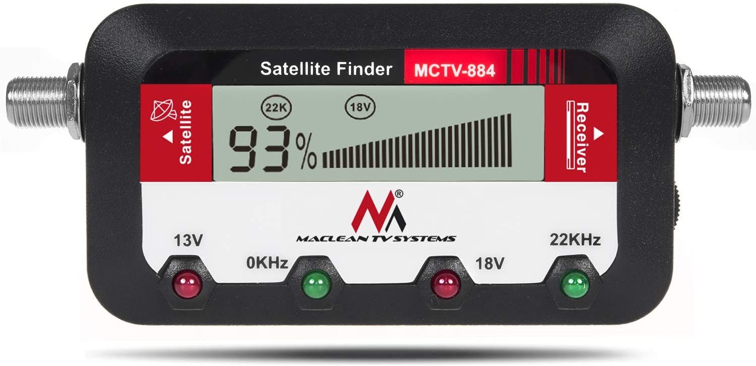 Maclean MCTV-884+ Digital Satellite Meter with 25cm Cable