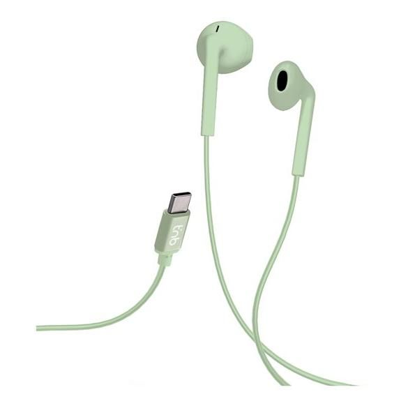 TNB C-BUDS - Auriculares inalámbricos con micrófono y conexión USB-C - Verde