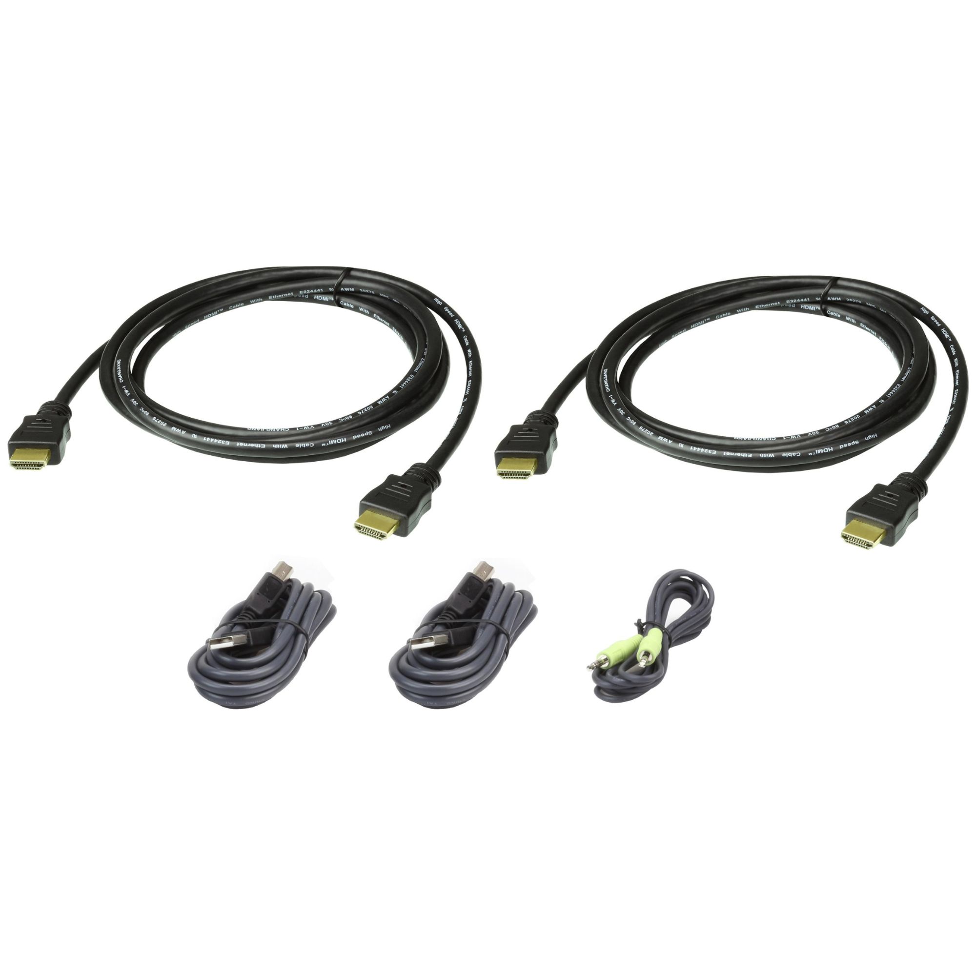 ATEN Secure KVM Cable Kit with Two HDMI Displays and USB