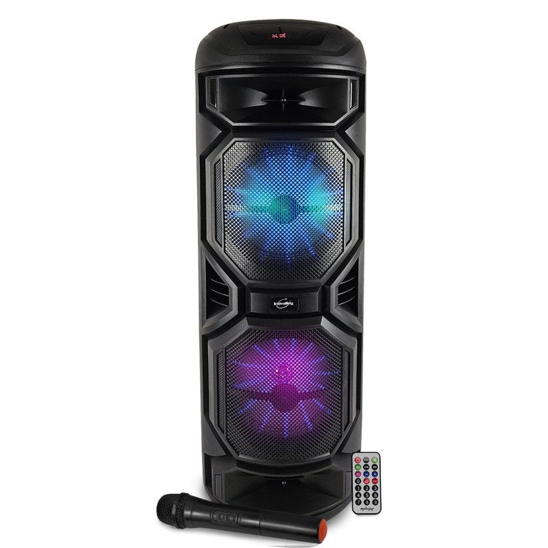 Enceinte Karaoké Lumineuse Inovalley 800W avec Microphone sans fil Bluetooth - HP59-XXL