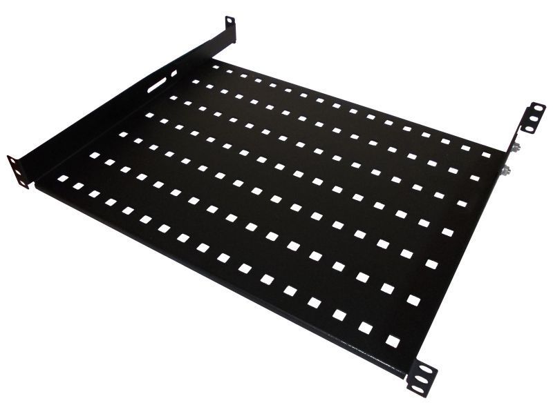 Alantec Fixed Shelf, 19 1U Depth, 450mm, Black