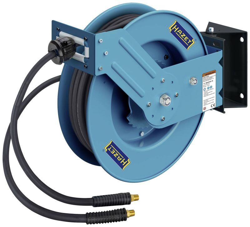 Hazet 9040OS-10 Open Hose Reel, 20m (Blue, 2m Connection Pipe)