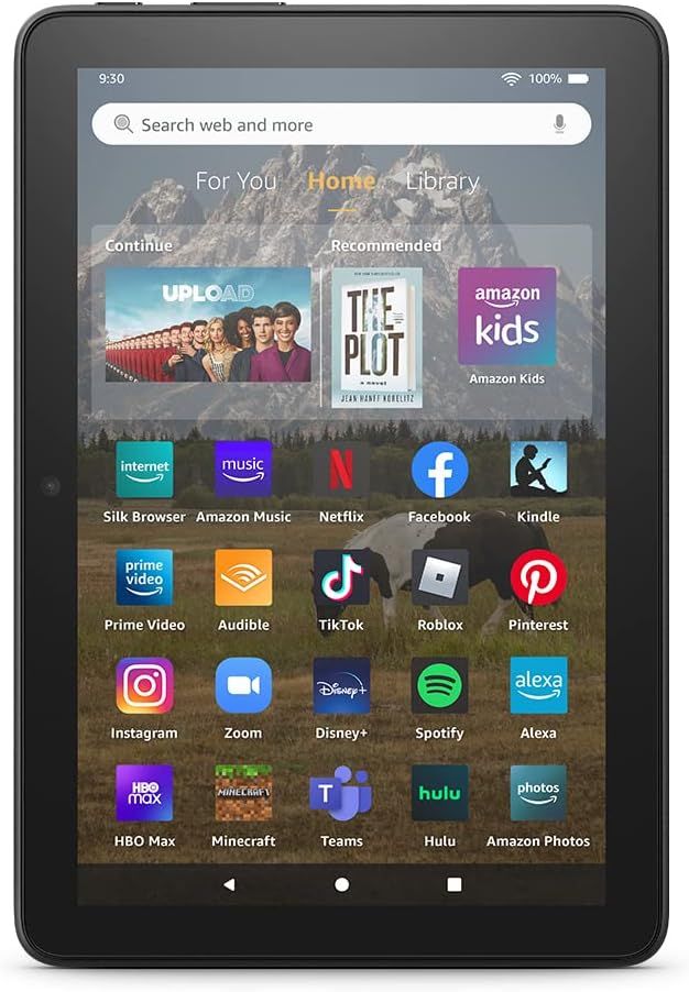 Amazon Fire HD 8 Tablet 2022 (8" HD Display, 64GB - Black)