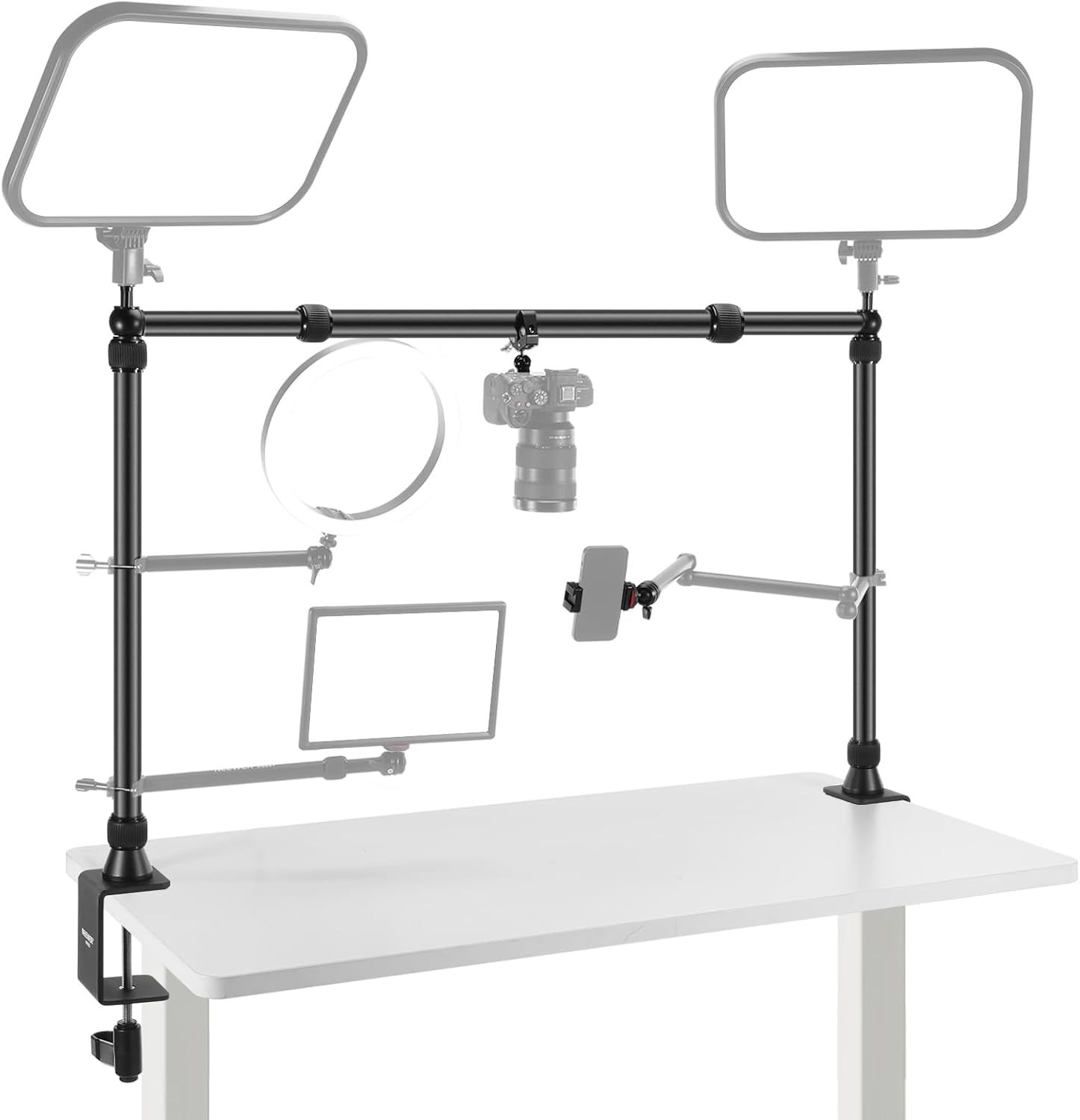 Neewer NK002 Camera Support, 2 Super Clamps, Phone & Camera Holder