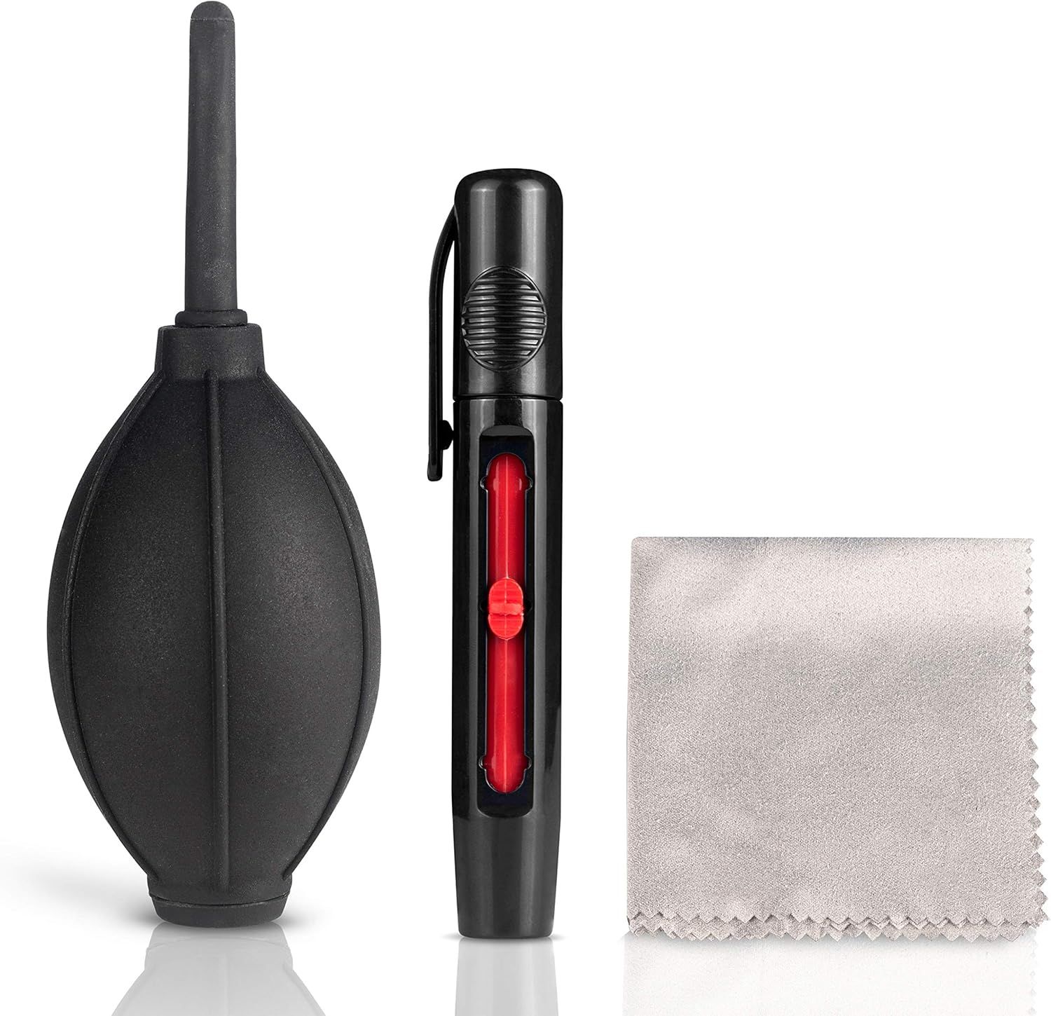 Camera Cleaning Kit: Bellows, Microfibre Cloth & Lens Pen