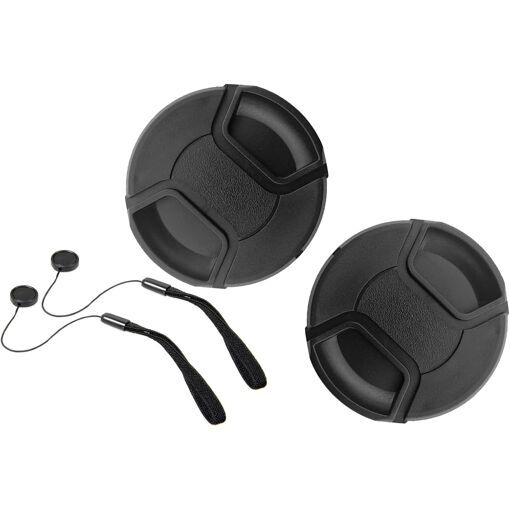 Lens Cap for Canon EF-M 15-45mm f/3.5-6.3, Black (Pack of 2)