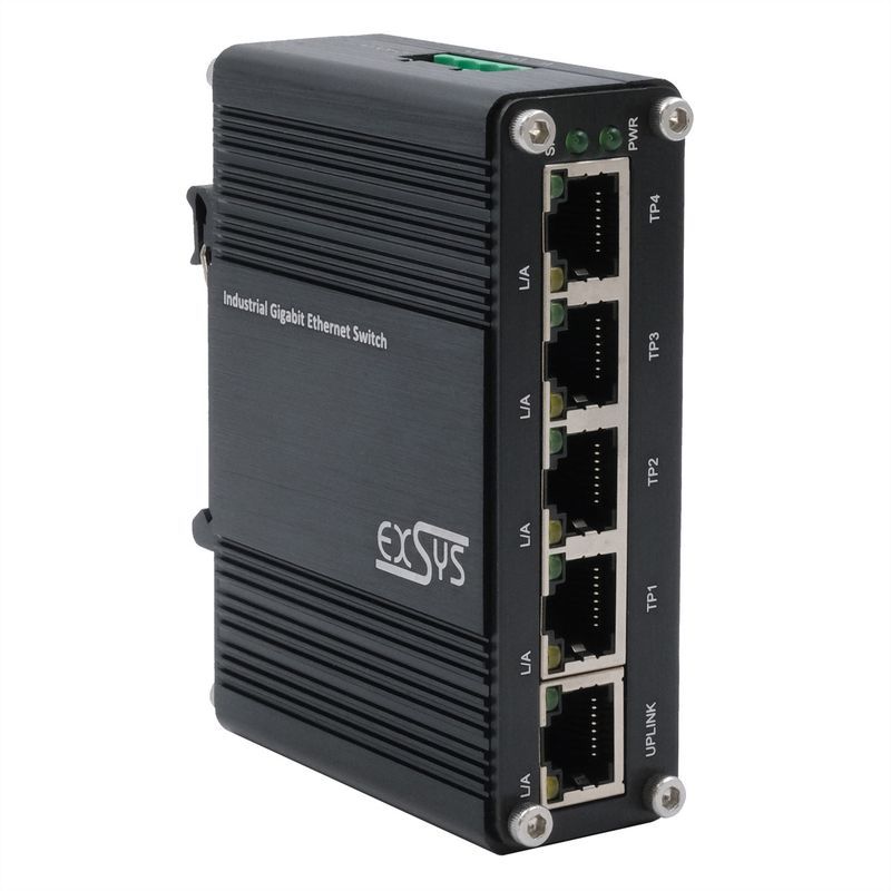 EXSYS Industrial Ethernet Switch 5 Ports